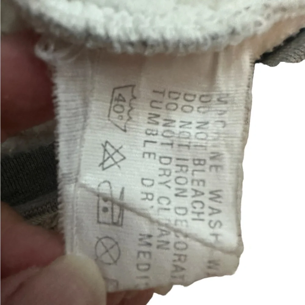 Nike Vintage swoosh Logo Sweatshirt 1/4 Zip Top XL Light Gray - Picture 6 of 12